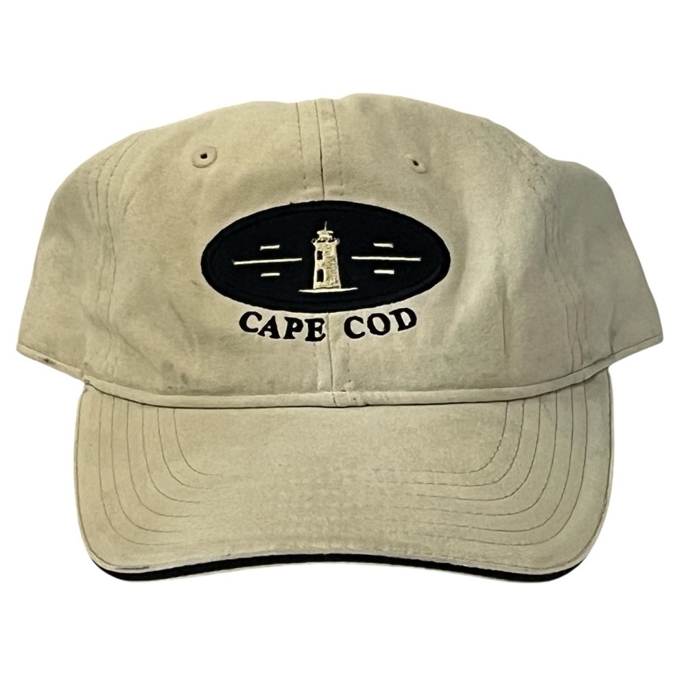 Cape Cod Lighthouse Beige Adjustable Ball Cap - image 1